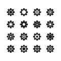 Vector gear icons set. Cog wheels. Vector illustration. Royalty Free Stock Photo