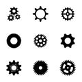 Vector gear icons set Royalty Free Stock Photo