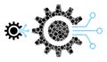 Vector Gear Interface Collage of Small Circles Royalty Free Stock Photo