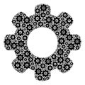 Gear Wheel Icon Recursive Composition Royalty Free Stock Photo