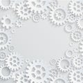 Vector gears and cogs abstract background