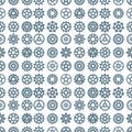 Vector gears icons seamless pattern background machine wheel mechanism machinery mechanical technology technical sign. Royalty Free Stock Photo