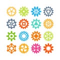 Vector gears icons set.