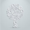 Vector gears tree Royalty Free Stock Photo