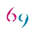 Vector Gender 69 Symbol Royalty Free Stock Photo