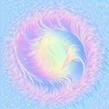 Vector Generative Art Round Pattern Unicorn Holographic OpArt Filamentous Graphic Design