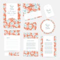 Vector gentle wedding cards template