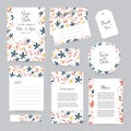 Vector gentle wedding cards template