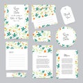 Vector gentle wedding cards template