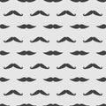 Vector gentleman mustache seamless pattern