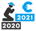 Gentleman Pray Euro 2021 Vector Flat Icon