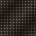 Vector geometric art deco pattern - seamless luxury gold gradient design. Rich endless ornamental background Royalty Free Stock Photo