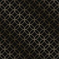 Vector geometric art deco pattern - seamless luxury gold gradient design. Rich endless ornamental background Royalty Free Stock Photo