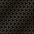 Vector geometric art deco pattern - seamless luxury gold gradient design. Rich endless ornamental background Royalty Free Stock Photo