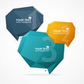 Vector Geometric Bubble Text Menu