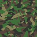 Vector geometric camouflage seamless pattern. Khaki design style for t-shirt. Military texture debris shape pattern Royalty Free Stock Photo