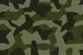 Vector geometric camouflage seamless pattern. Khaki design style for t-shirt. Military texture debris shape pattern