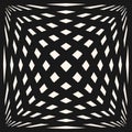 Vector geometric checkered pattern. Seamless texture with stretched cubic shapes. Royalty Free Stock Photo