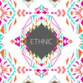 Vector geometric colorful background. Card templates for business and invitation. Ethnic, tribal, aztec style
