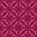 Vector geometric dotted seamless pattern. Burgundy and pink ornamental texture Royalty Free Stock Photo