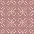 Vector geometric dotted seamless pattern. Subtle pink ornamental texture Royalty Free Stock Photo