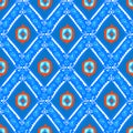 Vector geometric ethnic pattern with diamonds, triangles