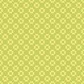 Vector geometric floral pattern. Abstract green and yellow seamless texture Royalty Free Stock Photo