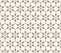 Vector geometric floral pattern. Ornamental seamless texture with flowers.