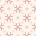 Vector geometric floral pattern. Seamless texture with flower shapes, crosses Royalty Free Stock Photo