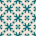Vector geometric floral pattern. Seamless texture with flower shapes, crosses Royalty Free Stock Photo