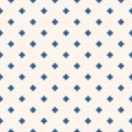 Vector geometric floral seamless pattern. Simple indigo blue minimal texture Royalty Free Stock Photo