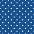 Vector geometric floral seamless pattern. Simple indigo blue minimal texture Royalty Free Stock Photo