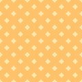 Vector geometric floral seamless pattern. Simple minimalist yellow texture Royalty Free Stock Photo