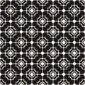 Vector geometric folk ornament. Simple black and white ethnic seamless pattern