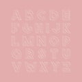 Vector geometric font. English alphabet, creative latin letters