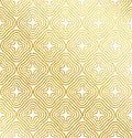 Vector geometric gold glittering seamless pattern on white background. Royalty Free Stock Photo