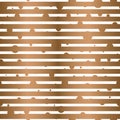 Vector geometric golden polka dots with horizontal lines seamless pattern background Royalty Free Stock Photo