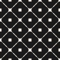 Vector geometric grid seamless pattern. Abstract monochrome rounded grid texture. Design for decor, prints Royalty Free Stock Photo