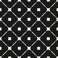 Vector geometric grid seamless pattern. Abstract monochrome rounded grid texture. Design for decor, prints Royalty Free Stock Photo