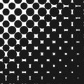 Vector geometric diagonal halftone seamless pattern with circles Royalty Free Stock Photo