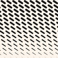 Vector geometric halftone seamless pattern with dash lines, fading stripes Royalty Free Stock Photo