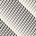 Vector geometric halftone seamless pattern with dash lines, fading stripes Royalty Free Stock Photo