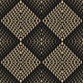 Vector geometric halftone seamless pattern with small lines. Black and gold Royalty Free Stock Photo