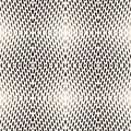 Vector geometric halftone seamless pattern with small lines. Black and white Royalty Free Stock Photo