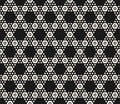 Vector geometric hexagon seamless pattern. Black and white honeycomb texture