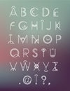 Vector geometric hipster modern creative font, abc