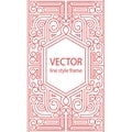 Vector geometric linear style frame - art deco border for text. Sketchbook cover design