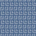 Vector geometric lines pattern. Modern abstract blue and white seamless texture Royalty Free Stock Photo