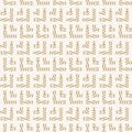 Vector geometric lines pattern. Modern abstract gold and white seamless texture Royalty Free Stock Photo