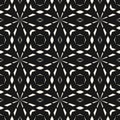 Vector geometric lines seamless pattern. Abstract black and white diamond grid Royalty Free Stock Photo